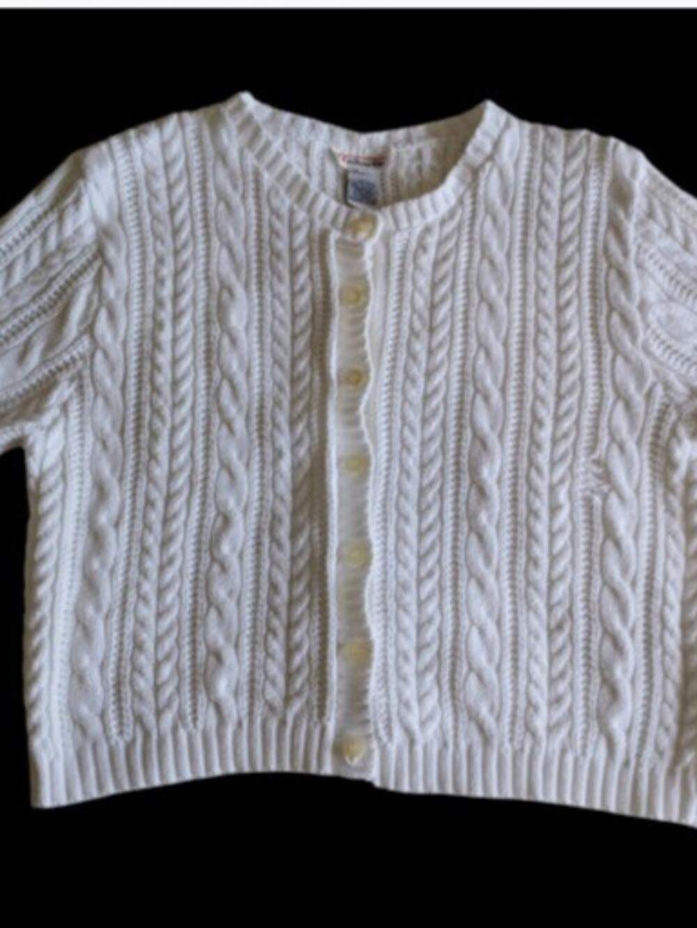 Talbots Vintage Classic Cable Knit Crewneck Cardigan, Size XL - Picture 2 of 14